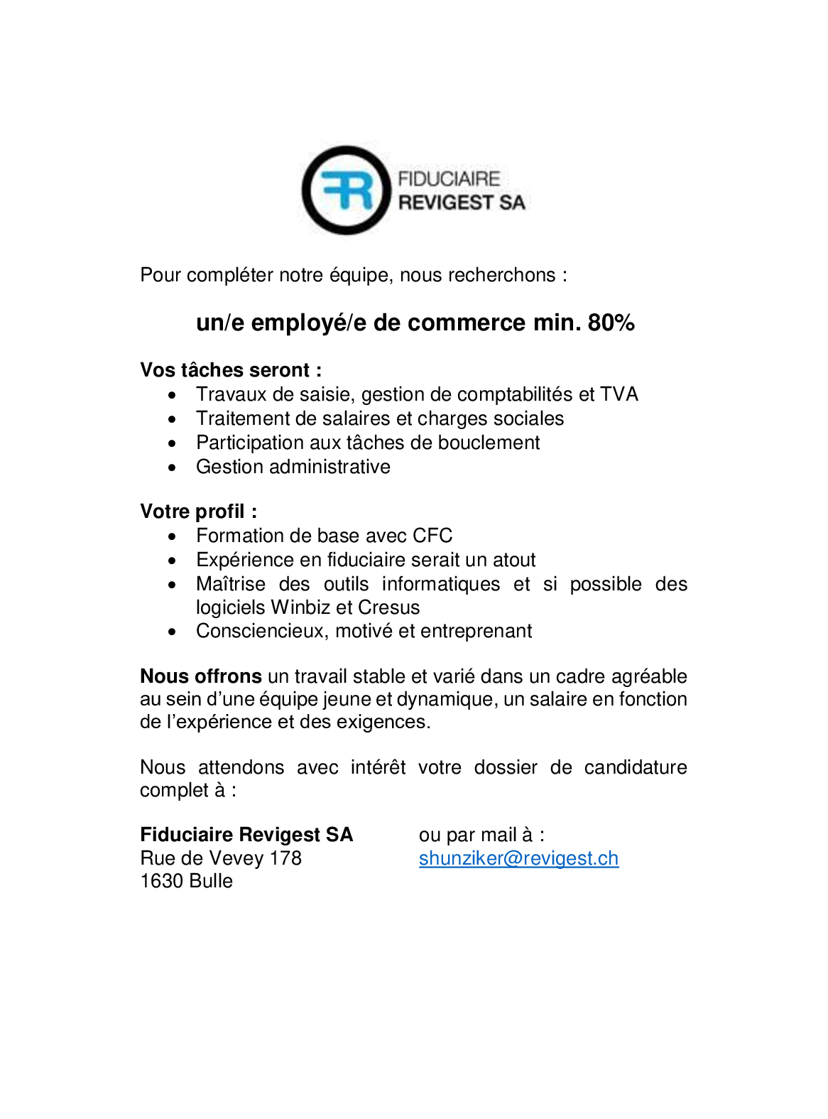 Annonce recherche employé de commerce 2 2